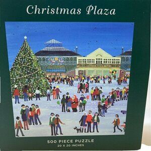 Christmas Plaza 500 Piece Puzzle Jody Joel Artwork Galison Designs NIB